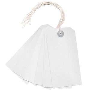 Strung Tag 120x60mm White (1000 Pack) KF01623