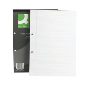 Q-Connect Feint Ruled Margin Head Bound Refill Pad 160 Pages A4 (10 Pack) KF02228