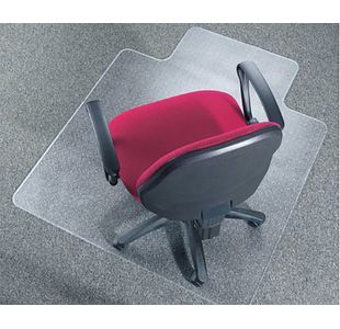 Q-Connect Clear Chair Mat Studded Underside for Secure Grip 1346x1143x2mm PVC KF02256