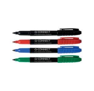 Q-Connect Permanent Marker Bullet Tip Fine Assorted (Pack of 10) KF02305