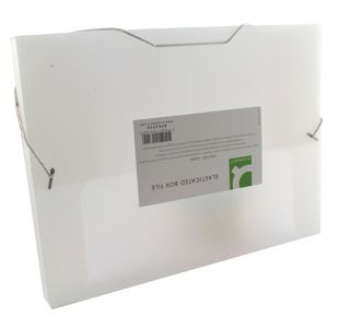 Q-Connect Elasticated Folder 25mm A4 Clear KF02310