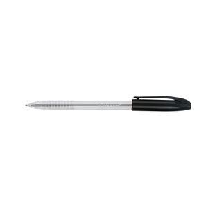 Q-Connect Stick Grip Ballpoint Pen Medium Black (Pack of 20) KF02457