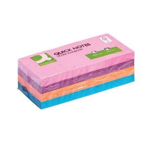 Q-Connect Rainbow Brilliant Pad 38x51mm 100 Sheets Assorted (Pack of 12)