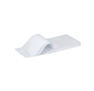 Q-Connect 11x9.5 Inches 3-Part NCR Perforated Plain Listing Paper (Pack of 700) KF02709