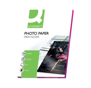 Q-Connect A4 White High Gloss Photo Paper 260gsm (Pack of 50) KF02772