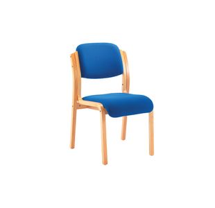 Jemini Wood Frame Side Chair No Arms 640x640x845mm Blue KF03512