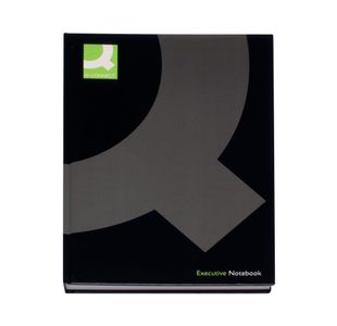 Q-Connect Hardback Casebound Notebook A4 Black (Pack of 3) KF03725