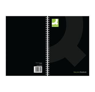 Q-Connect Polypropylene Wirebound Book A5 Black (Pack of 3) KF03730