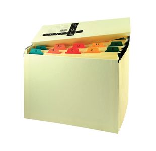Q-Connect Mylar A-Z 19-Pocket Expanding File Manilla KF04091