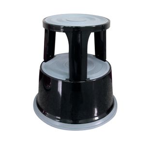 Q-Connect Black Metal Step Stool KF04845