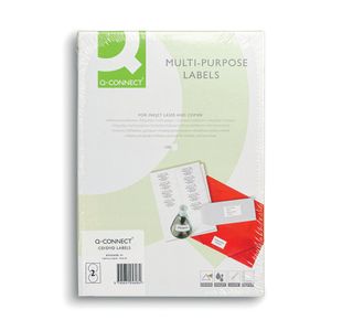 Q-Connect Full Face CD/DVD Labels 117mm Diameter x50 2 Per Sheet White (Pack of 100) KF05608