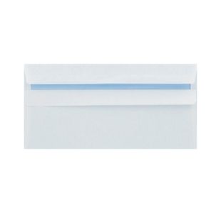 Q-Connect DL Envelope Wallet Self Seal 80gsm White (250 Pack) KF07556