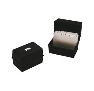 Q-Connect Card Index Box 203 x 127mm Black KF10020