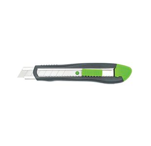 Q-Connect Heavy Duty 18mm Cutting Knife Black/Green 68BC