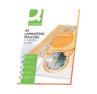 Q-Connect A3 2x75 Micron Laminating Pouches (Pack of 100) KF11413