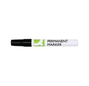 Q-Connect Permanent Marker Bullet Tip 4mm Black Pack of 10 KF11708