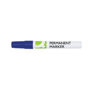 Q-Connect Permanent Marker Bullet Tip 4mm Blue Pack of 10 KF11709