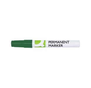 Q-Connect Permanent Marker Bullet Tip 4mm Green Pack of 10 KF11711