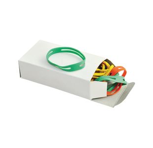 Q-Connect X-Band Rubber Bands 100x11mm Assorted Colours 100g KF14679