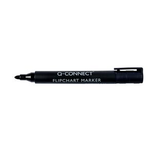 Q-Connect Flipchart Marker Pen Bullet Tip Black (Pack of 10) KF15392
