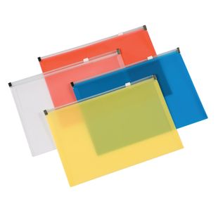 Q-Connect Document Zip Wallet A5 Assorted (20 Pack) KF16553