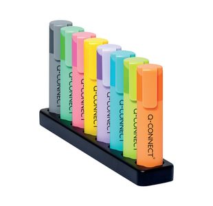 Q-Connect Deskset with 8 Pastel Highlighters (Pack of 8) KF17806