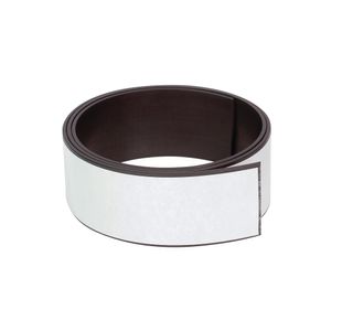 Q-Connect Magnetic Racking Strip White PVC 30mmx1.5mmx5m KF18991