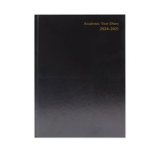 Academic Diary Day Per Page A5 Black 2024-25 KF1A5ABK24