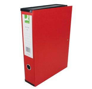Q-Connect 75mm Box File Foolscap Red (5 Pack) 31818KIN0