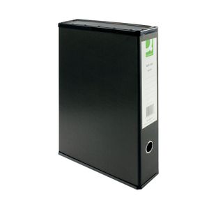 Q-Connect 75mm Box File Foolscap Black (5 Pack) KF20017