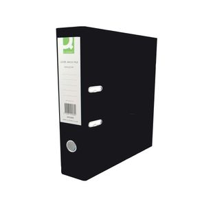 Q-Connect 70mm Lever Arch File Polypropylene A4 Black (10 Pack) KF20019