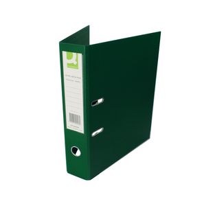 Q-Connect 70mm Lever Arch File Polypropylene Foolscap Green (Pack of 10) KF20028