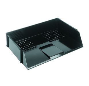 Q-Connect Wide Entry Letter Tray Black KF21688