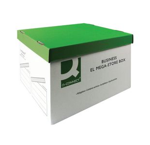 Q-Connect Mega-Store Box 383x430x295mm Green/White (Pack of 10) KF21738