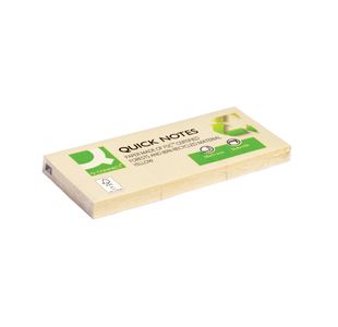 Q-Connect Quick Notes Recycled 38x51mm Yellow (Pack of 12) KF22367