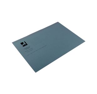 Q-Connect Square Cut Folder Lightweight 180gsm Foolscap Blue (Pack of 100) KF26033