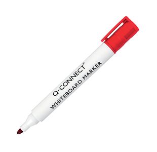 Q-Connect Drywipe Marker Pen Red (10 Pack) KF26037