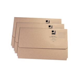 Q-Connect Document Wallet Foolscap Buff (50 Pack) KF26090