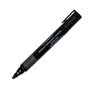 Q-Connect Premium Permanent Marker Pen Bullet Tip Black (Pack of 10) KF26105