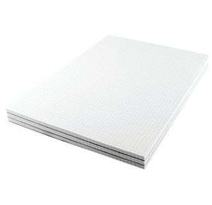 Q-Connect 5mm Quadrille Board Back Memo Pad 160 Pages A4 (10 Pack) KF32008