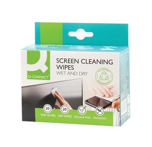 Q-Connect Wet and Dry Wipes (20 Pack) KF32148