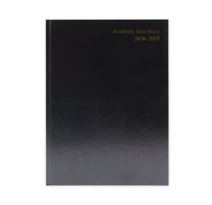 5 Star Academic Diary Week To View A4 Black 2026-2027 KF3A4ABK26