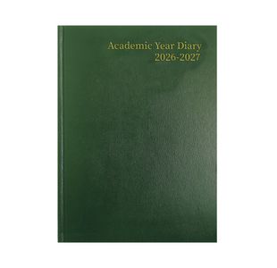 5 Star Academic Diary Week To View A4 Green 2026-2027 KF3A4AGN26