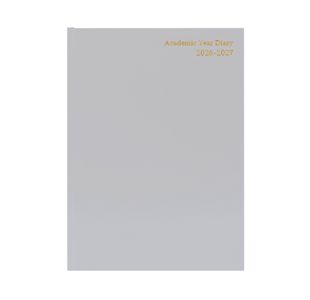 5 Star Academic Week To View Diary A4 Silver Grey 26-27 FS668117