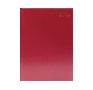 5 Star Academic Diary Week To View A5 Burgundy 2026-2027 KF3A5ABG26