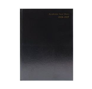5 Star Academic Diary Week To View A5 Black 2026-2027 KF3A5ABK26