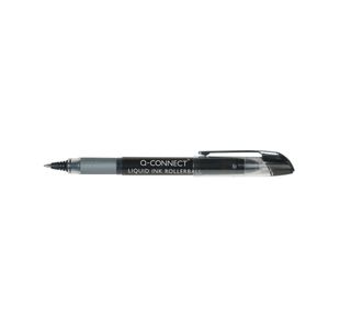 Q-Connect Liquid Ink Rollerball Pen Fine Black (Pack of 10) KF50139