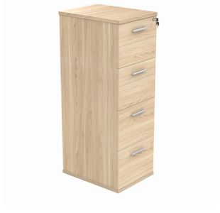 Astin 4 Drawer Filing Cabinet 540x600x1358mm Canadian Oak KF70014