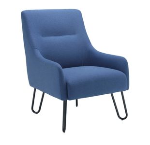 Jemini Daveen Reception Wire Frame Armchair 650x800x860mm Navy KF70023