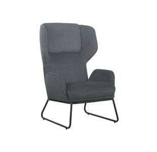 5 Star Agyle Wingback Chair 800x383x1800mm Grey/Black KF70112